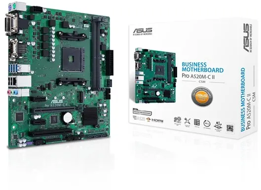 ASUS PRO A520M-C II/CSM Moderkort - AMD A520 - AMD AM4-socket - DDR4 RAM - Micro-ATX